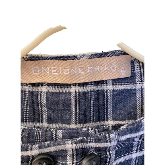 One child boys, plaid, double button, front shirt, boutique brand, size sm - Picture 4 of 4